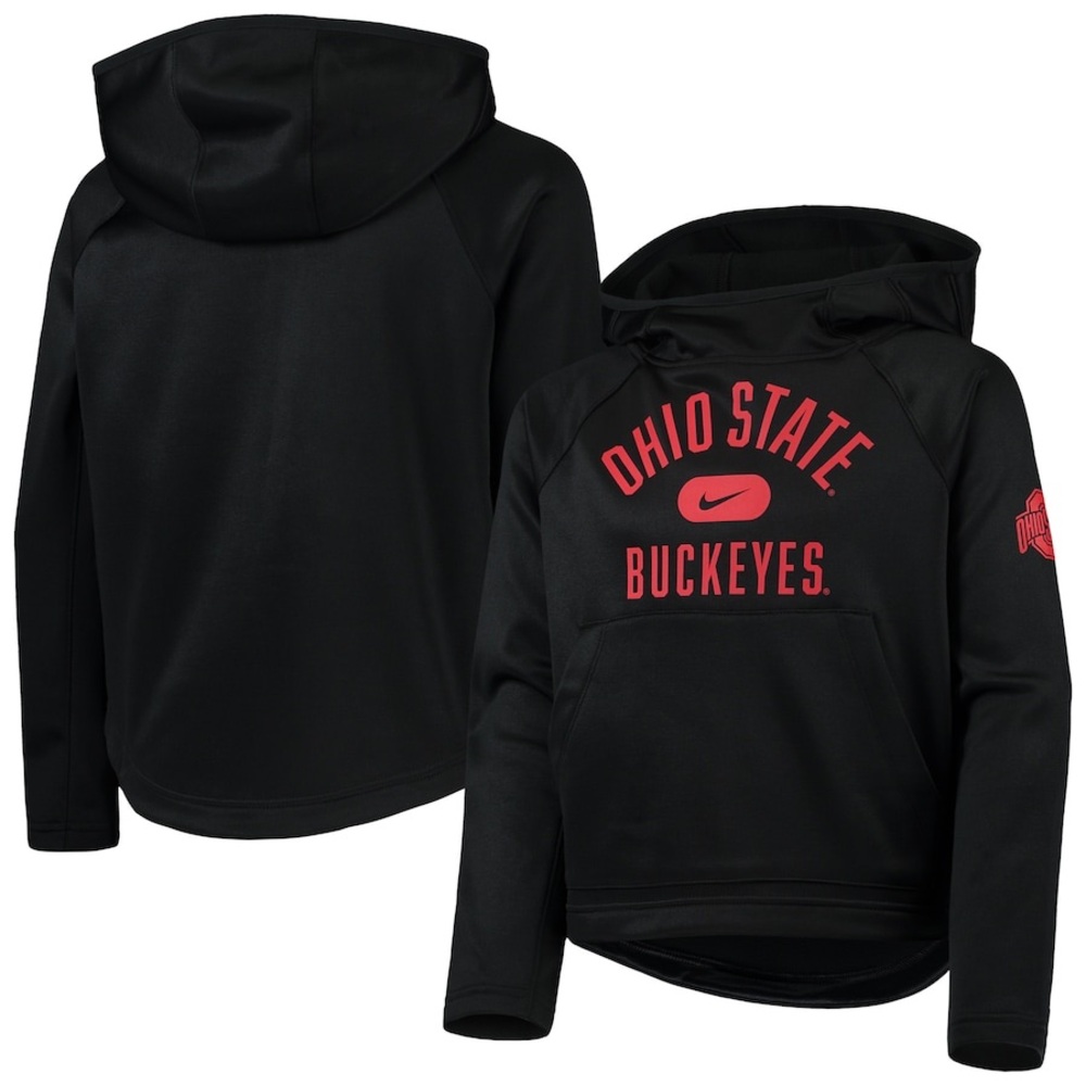 Nike Black and Red Ohio State Buckeyes Hoodie